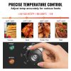 Commercial Electric Griddle, 21", 1600W Countertop Flat Top Grill, Stainless Steel Teppanyaki Grill, 122-572 degree Fahrenheit Adjustable Temp C