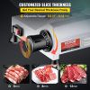 Commercial Meat Slicer, 240W Electric Deli Food Slicer, 10 inch Carbon Steel Blade Electric Food Slicer, 350-400RPM Meat Slicer, 0 - 0.47 inch A