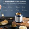Electric Grinder For Herb,pice,Pollen And Coffee Fast Grinding For Flower Buds,Dry Spices,And Herbs Compact Size Silver