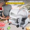 Commercial Meat Slicer, 240W Electric Deli Food Slicer, 10 inch Carbon Steel Blade Electric Food Slicer, 350-400RPM Meat Slicer, 0 - 0.47 inch A
