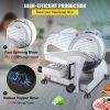 Commercial Meat Slicer, 240W Electric Deli Food Slicer, 10 inch Carbon Steel Blade Electric Food Slicer, 350-400RPM Meat Slicer, 0 - 0.47 inch A