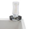 Glass Rinser, 10 Powerful Spraying Jets 360¬∞ Rotating Cup Rinser for Sink, 304 Stainless Steel Faucet Cup Washer & Silicone Nonslip Pad for Bab