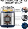 Electric Grinder For Herb,pice,Pollen And Coffee Fast Grinding For Flower Buds,Dry Spices,And Herbs Compact Size Silver