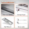 3-Pan Commercial Food Warmer, 3 x 12QT Electric Steam Table with Tempered Glass Cover, 1500W Countertop Stainless Steel Buffet Bain Marie 86-185